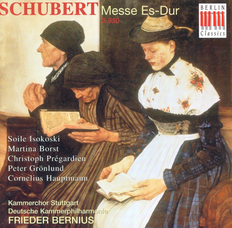 Обложка альбома «Franz Schubert: Mass No. 6 (Bernius)» — Frieder Bernius, The Deutsche Kammerphilharmonie Bremen, Christoph Prégardien, Cornelius Hauptmann, Martina Borst, Peter Grønlund, Soile Isokoski & Stuttgart Chamber Choir