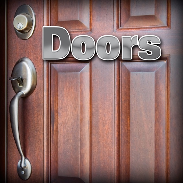 Giant Metal Knocker On Solid Wood Castle Door