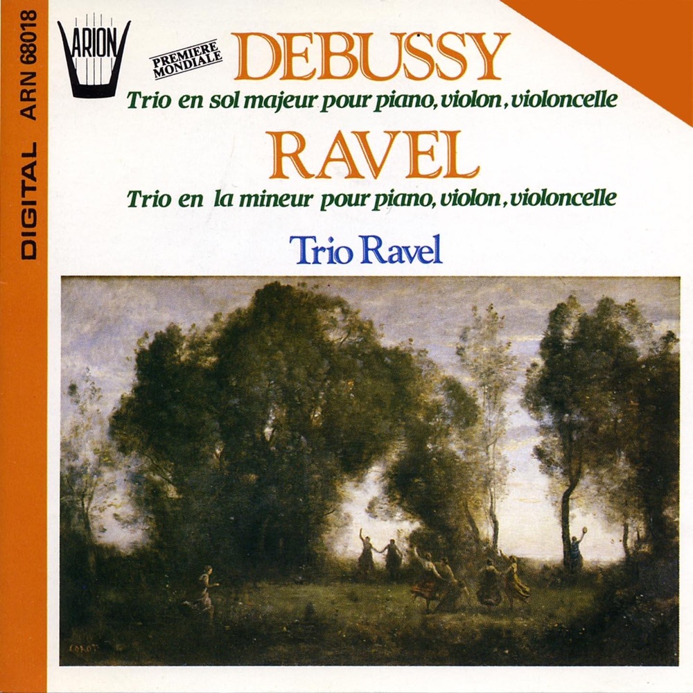 Обложка альбома «Debussy : Trio en sol majeur pour piano, violon et violoncelle - Ravel : Trio en la mineur pour piano, violon et violoncelle» — Trio Ravel, Chantal de Buchy, Christian Crenne & Manfred Stilz