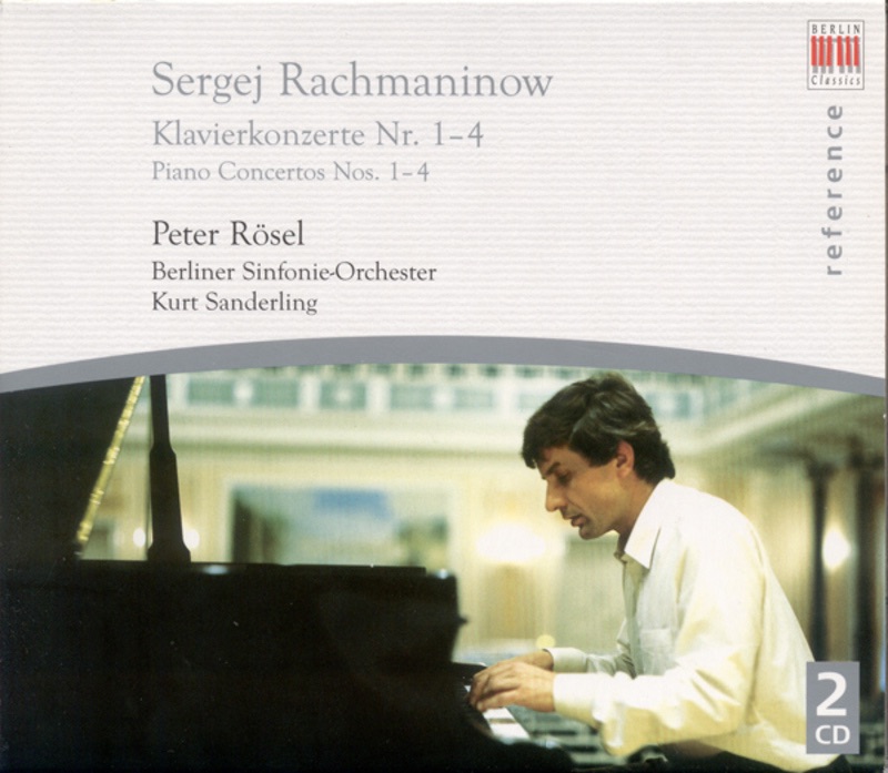 Обложка альбома «Rachmaninov: Piano Concertos Nos. 1-4» — Peter Rösel, Berliner Sinfonie-Orchester & Kurt Sanderling