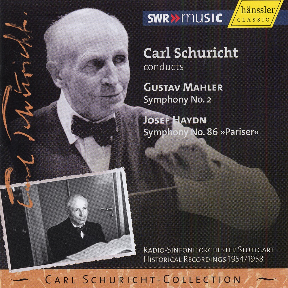 Обложка альбома «Mahler, G.: Symphony No. 2 - Haydn, J.: Symphony No. 86 (Carl Schuricht Collection, Vol. 17) (1954, 1958)» — Stuttgart Vocal Ensemble, Stuttgart Radio Symphony Orchestra, Hanni Mack-Cosack, Stuttgart Bach Choir, Carl Schuricht & Hertha Töpper