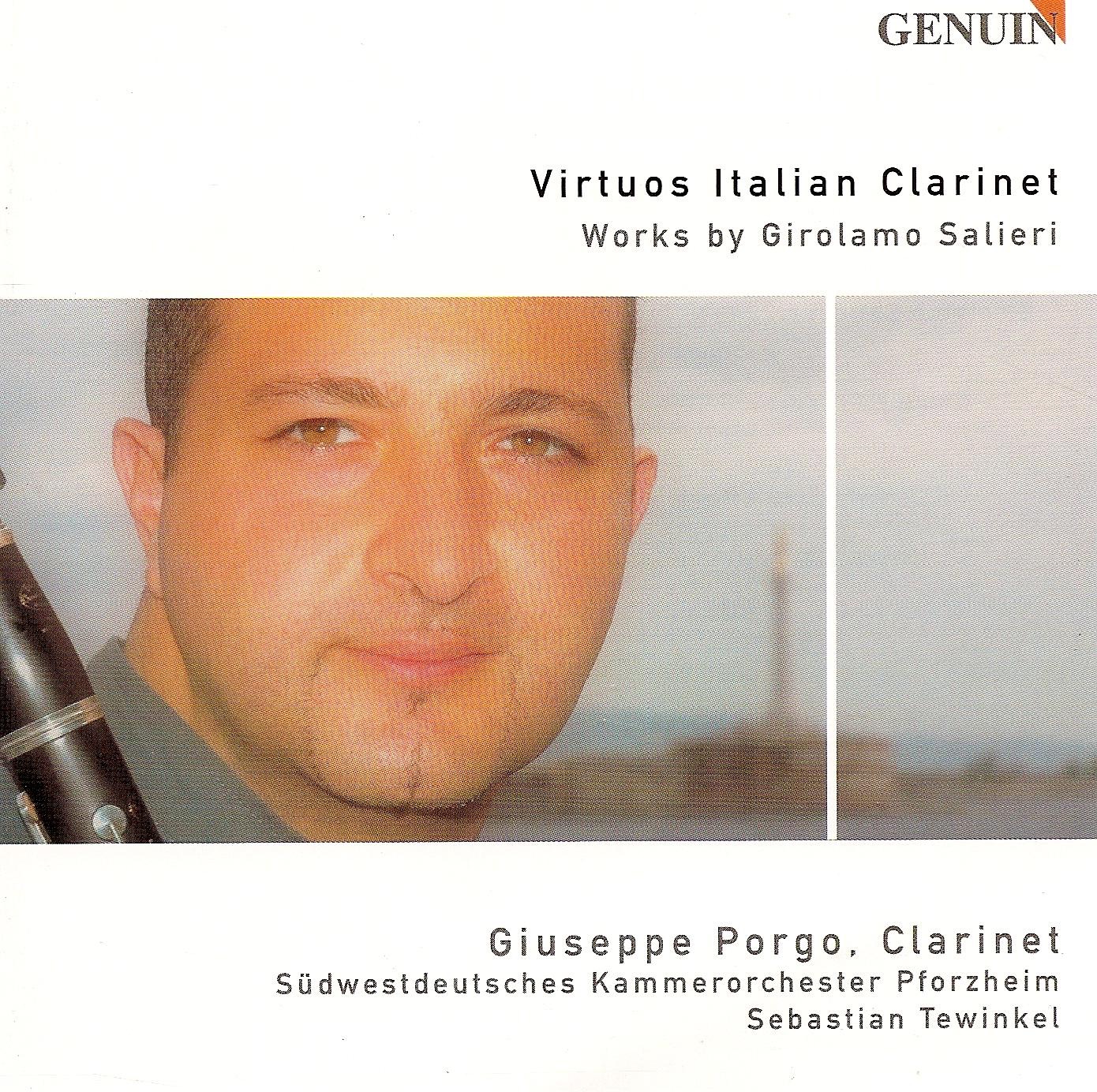 Porgo, Salieri & Rossini: Clarinet Recital by Giuseppe Porgo, Sebastian Tewinkel & South West German Chamber Orchestra, Pforzheim album cover