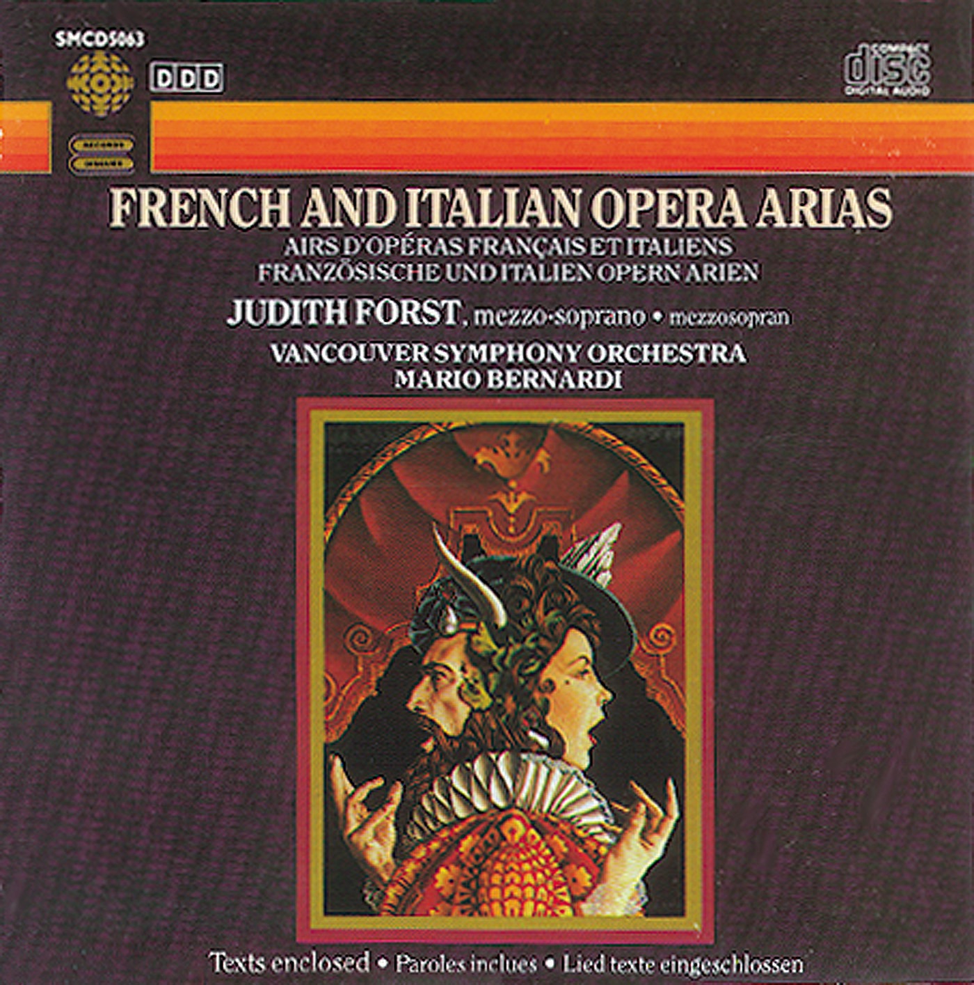 French & Italian Opera Arias for Mezzo-Soprano by Judith Forst, Vancouver Symphony Orchestra & Mario Bernardi album cover