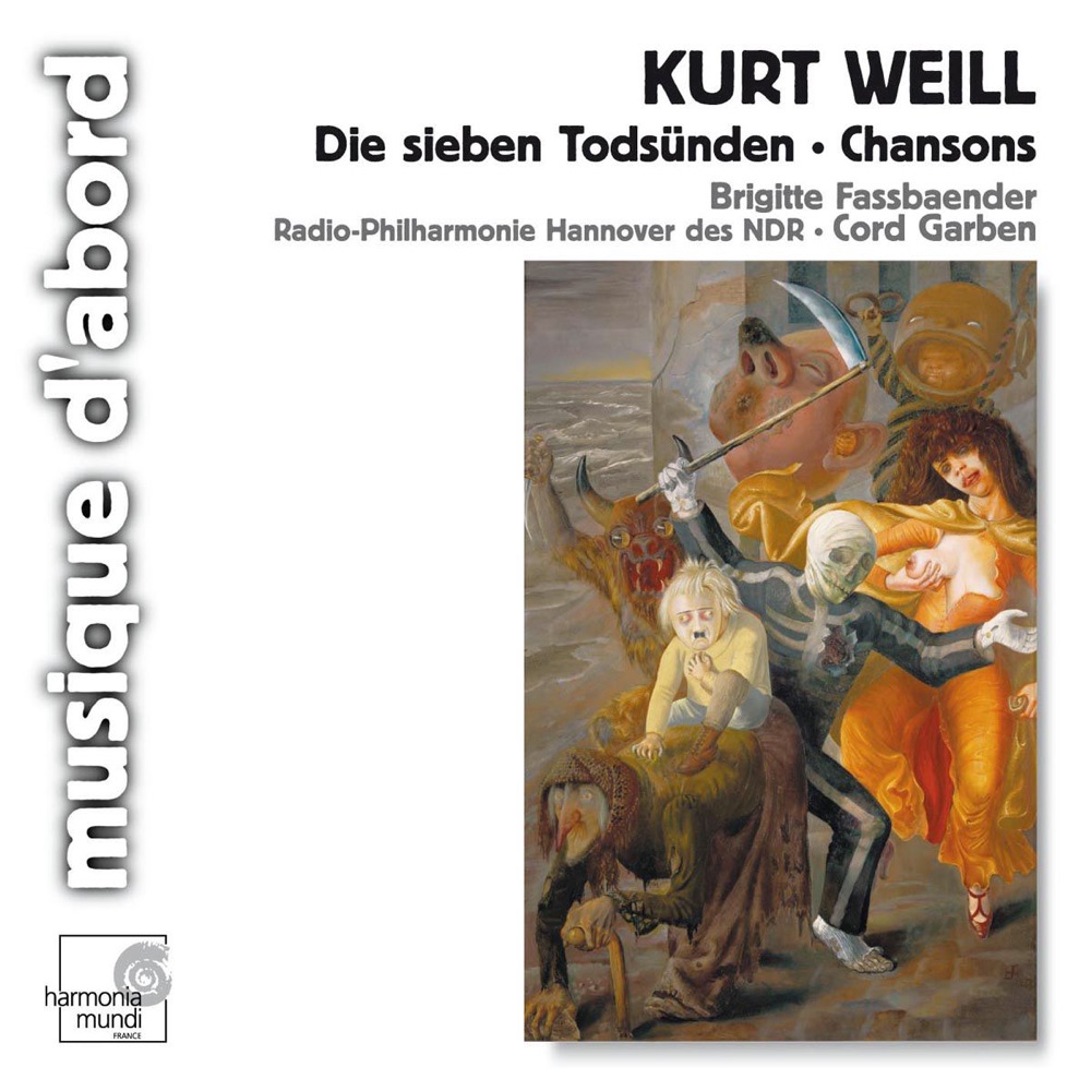 Обложка альбома «Weill: Die Sieben Todsünden (The Seven Deadly Sins), Chansons (Songs)» — Brigitte Fassbaender, Cord Garben & Radio-Philharmonie Hannover des NDR