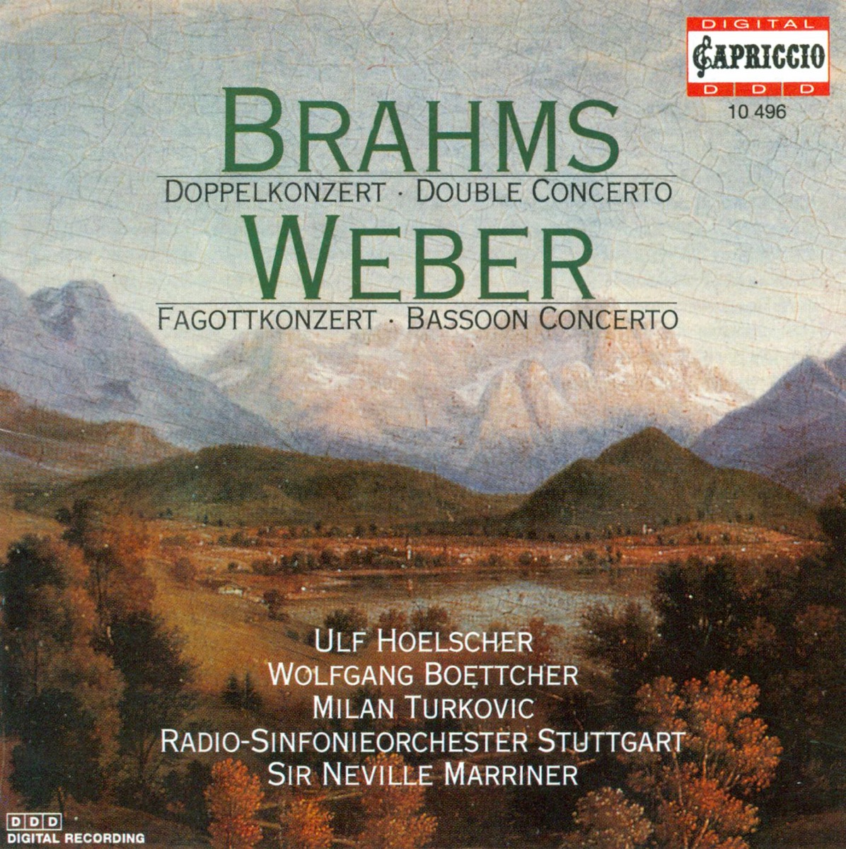 Brahms: Double Concerto - Weber: Bassoon Concerto cover art