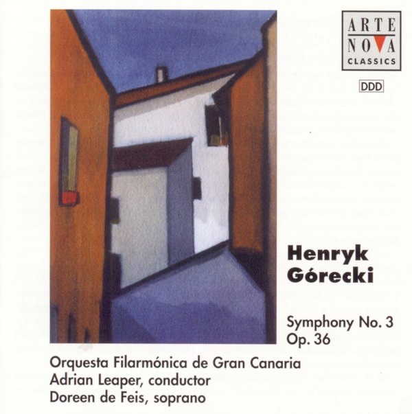 Обложка альбома «Gorecki: Symphony No. 3 For Orchestra And Soprano» — Adrian Leaper, Orquesta Filarmónica de Gran Canaria & Doreen de Feis