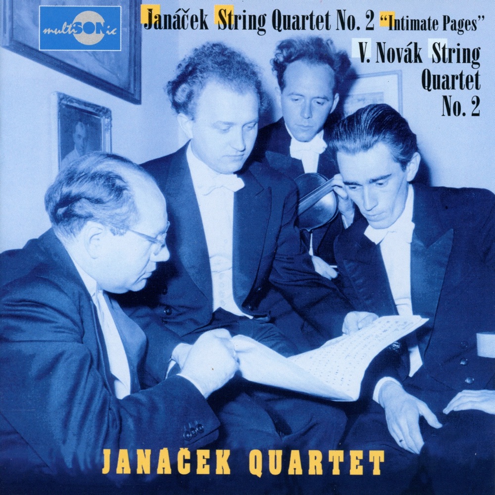 Обложка альбома «Leoš Janáček: String Quartet No. 2, Vítěslav Novák: String Quartet No. 2 - Ja (Historical Recordings)» — Janáček Quartet