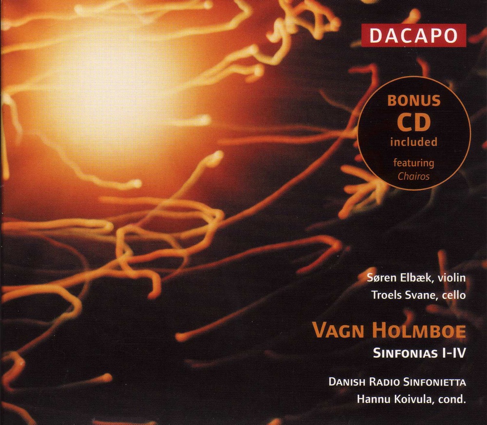 Обложка альбома «Holmboe, V.: Kairos (Time), Op. 73, "Sinfonias Nos. 1-4"» — Hannu Koivula, Danish Radio Sinfonietta, Soren Elbaek & Troels Svane