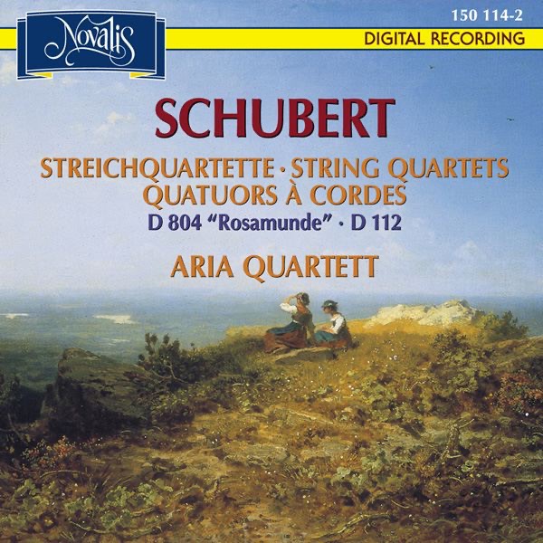Обложка альбома «Schubert: String Quartets D. 804 Rosamunde and D. 112» — Aria Quartett, Thomas Füri, Claudia Dora, Christoph Schiller & Conradin Brotbek
