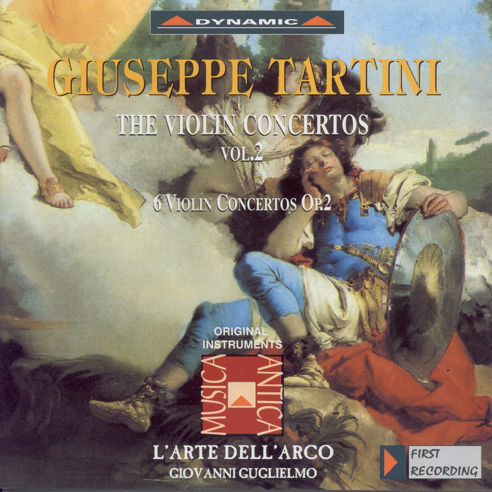 Обложка альбома «Tartini: The Violin Concertos Vol. 2, 6 Violin Concertos Op. 2» — L' Arte dell'Arco, Giovanni Guglielmo, Federico Guglielmo & Carlo Lazari