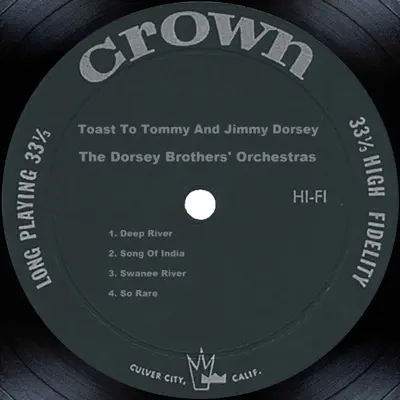 Toast to Tommy and Jimmy Dorsey - EP - Dorsey Brothers Orchestra