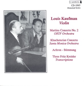 Martinu, Khachaturian, Achron, Rimsky-Korsakov & Tchaikovsky: Violin Concert