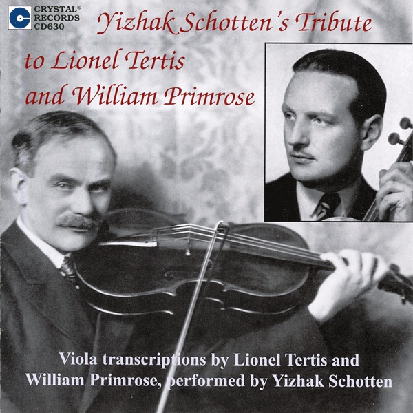 Обложка альбома «Yizhak Schotten's Tribute to Lionel Tertis and William Primrose» — Yizhak Schotten, Katherine Collier, Lionel Tertis & William Primrose