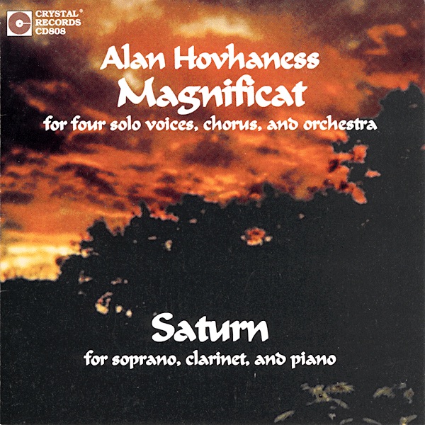 Обложка альбома «Hovhaness: Magnificat & Saturn» — Alan Hovhaness, Louisville Orchestra, Robert Whitney, Kate Hurney, Lawrence Sobol & Martin Berkofsky