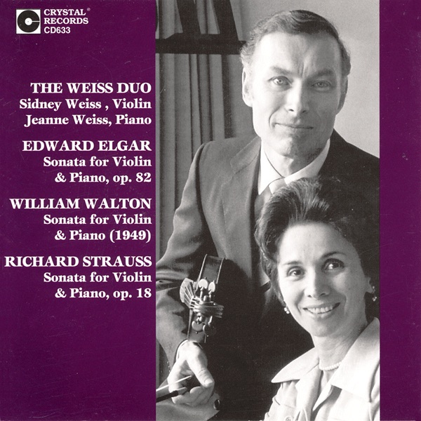 Обложка альбома «Violin Sonatas By Elgar, Walton, and Strauss» — The Weiss Duo, Sidney Weiss, violin & Jeanne Weiss, Piano