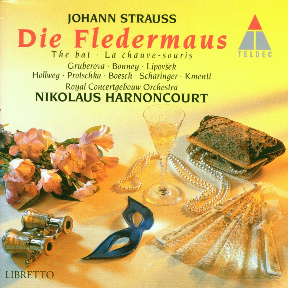 Обложка альбома «Strauss, J. : Die Fledermaus - Highlights» — Barbara Bonney, Edita Gruberová, Marjana Lipovšek, Nikolaus Harnoncourt & Royal Concertgebouw Orchestra