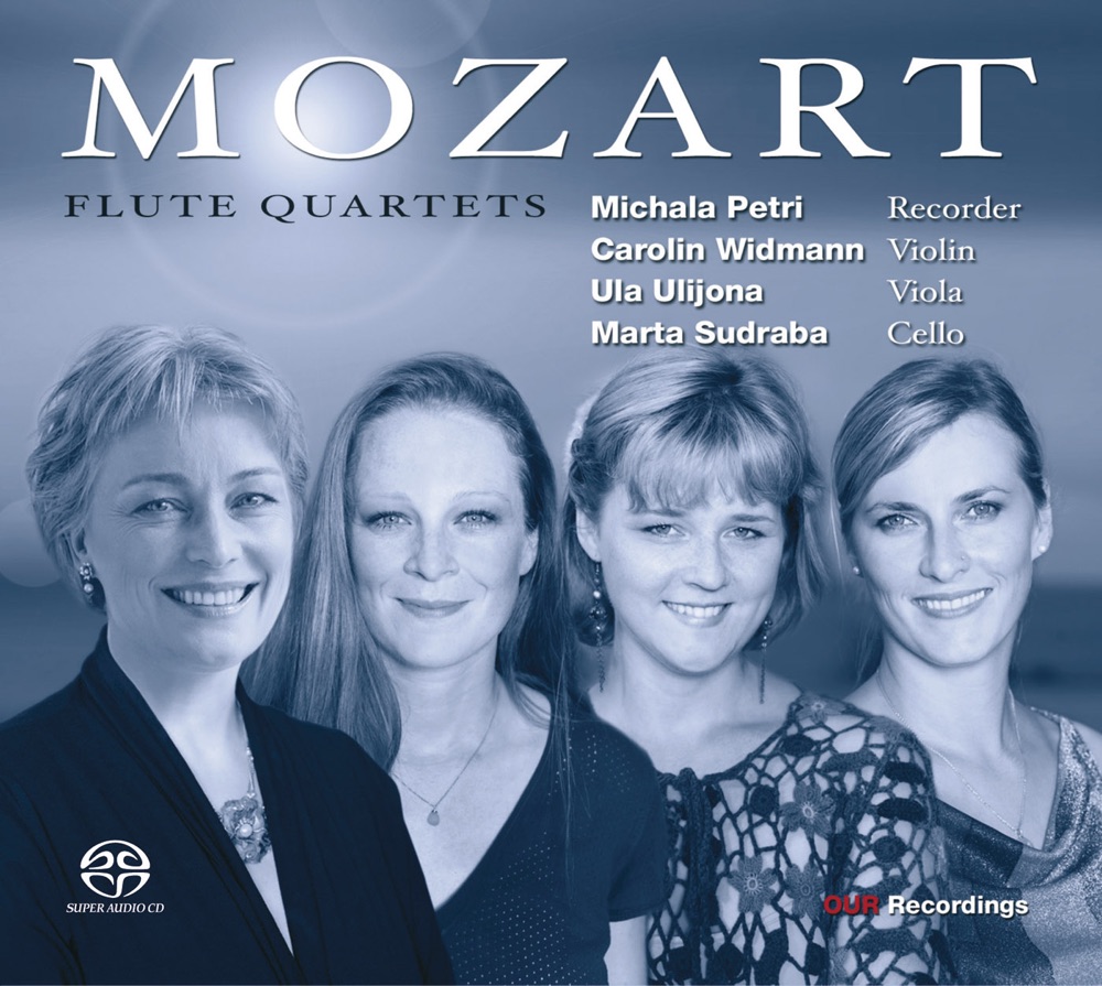 Обложка альбома «Mozart, W.A.: Flute Quartets Nos. 1-4» — Carolin Widmann, Michala Petri, Ula Ulijona & Marta Sudraba