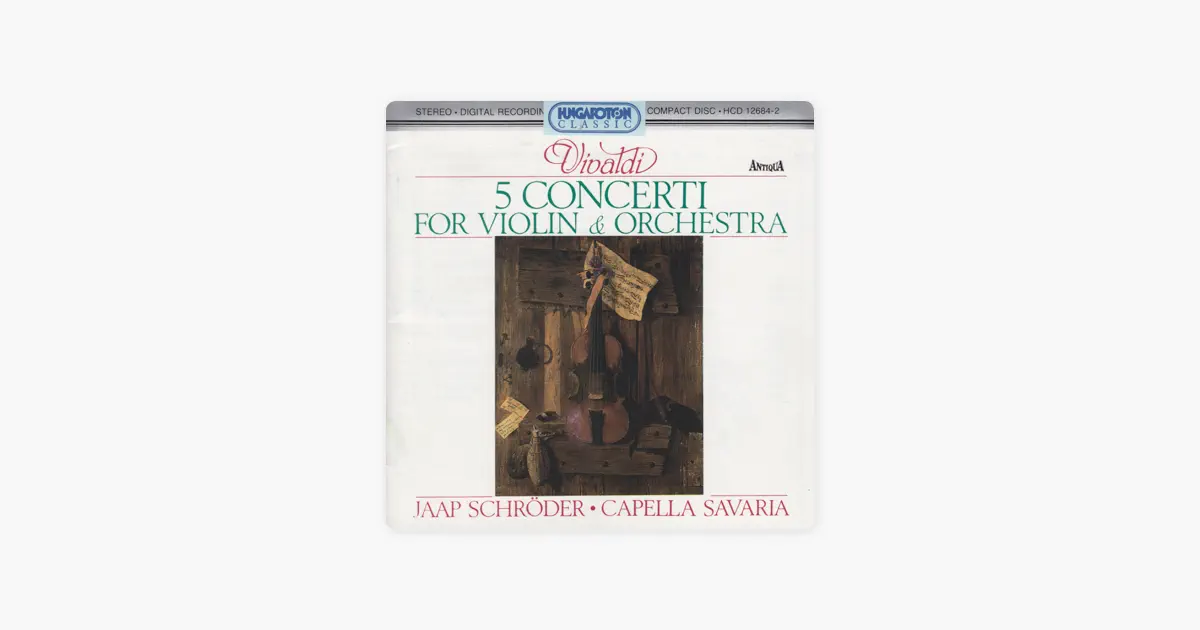 Vivaldi: 5 Concerti for Violin and Orchestra by Capella Savaria