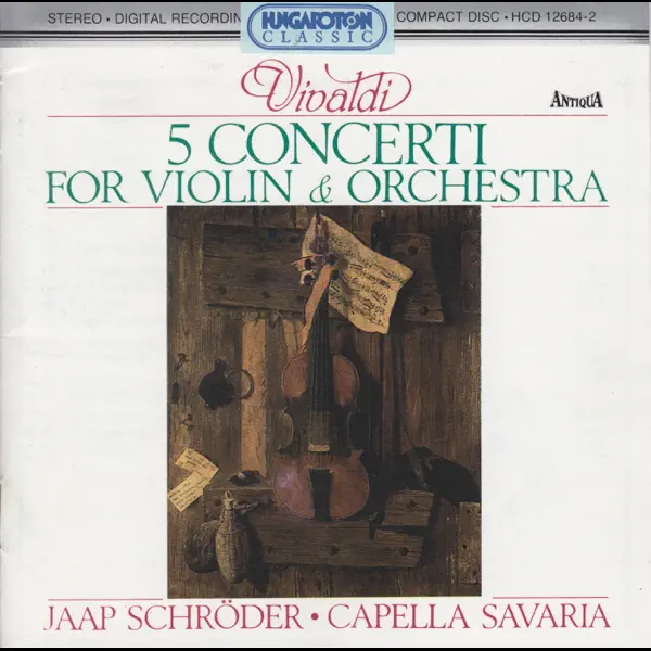 Vivaldi: 5 Concerti for Violin and Orchestra by Capella Savaria