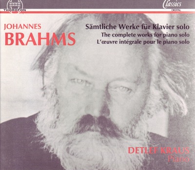 Brahms: Samtliche Werke Fur Klavier Solo