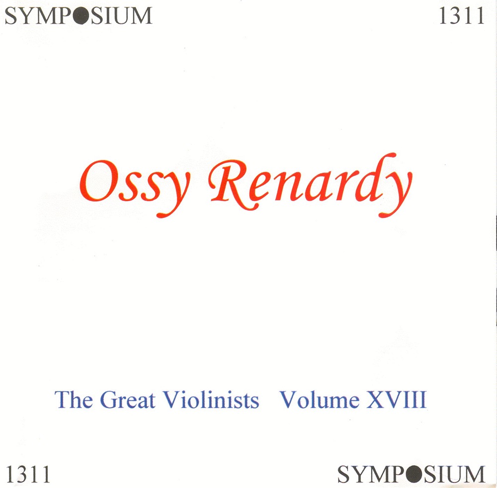 Обложка альбома «The Great Violinists, Vol. 18» — Walter Robert, Ossy Renardy & Leo Taubman