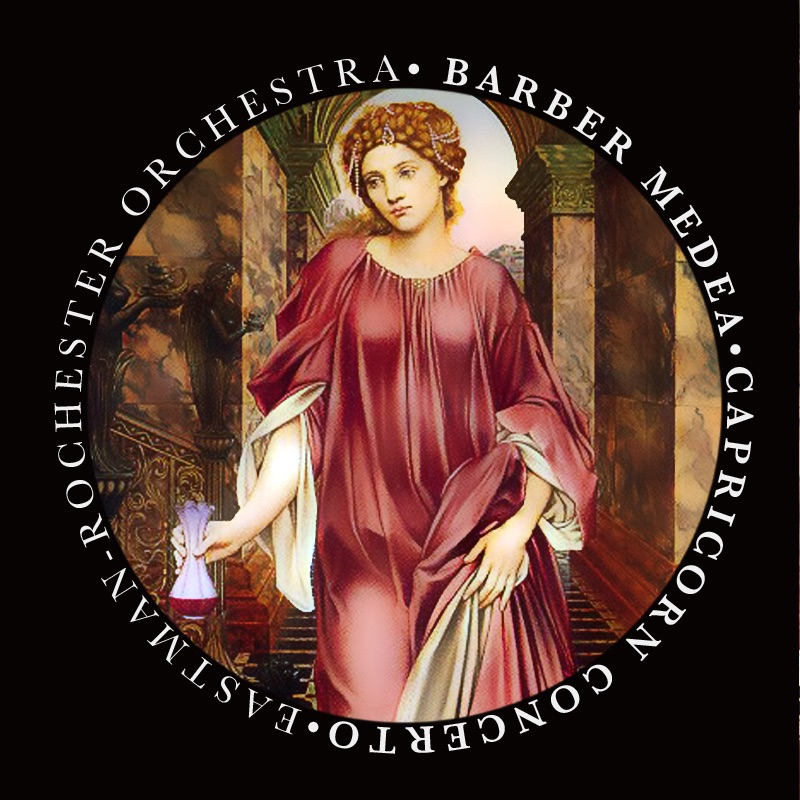Обложка альбома «Barber: Medea, Ballet Suite Op. 23 / Capricorn Concerto, Op. 21» — Eastman-Rochester Orchestra & Howard Hanson