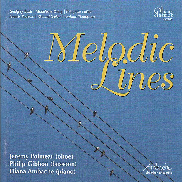 Обложка альбома «Melodic Lines» — Ambache Chamber Ensemble, Diana Ambache, Jeremy Polmear & Philip Gibbon