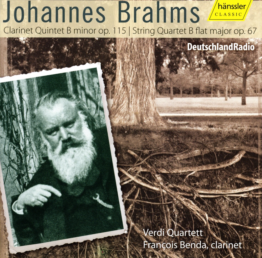 Обложка альбома «Brahms: Clarinet Quintet - String Quartet No. 3» — Francois Benda & Verdi Quartet