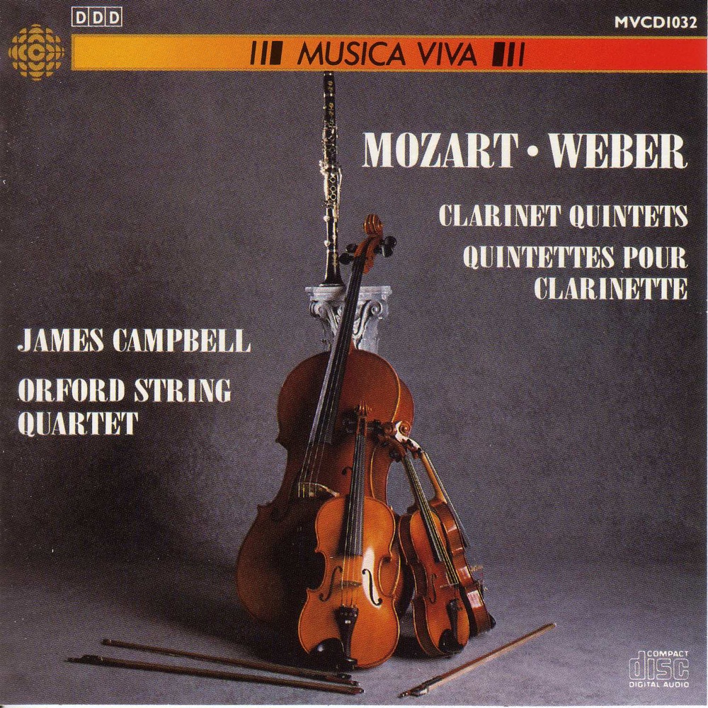 Обложка альбома «Mozart - Weber: Clarinet Quintets» — James Campbell & Orford String Quartet