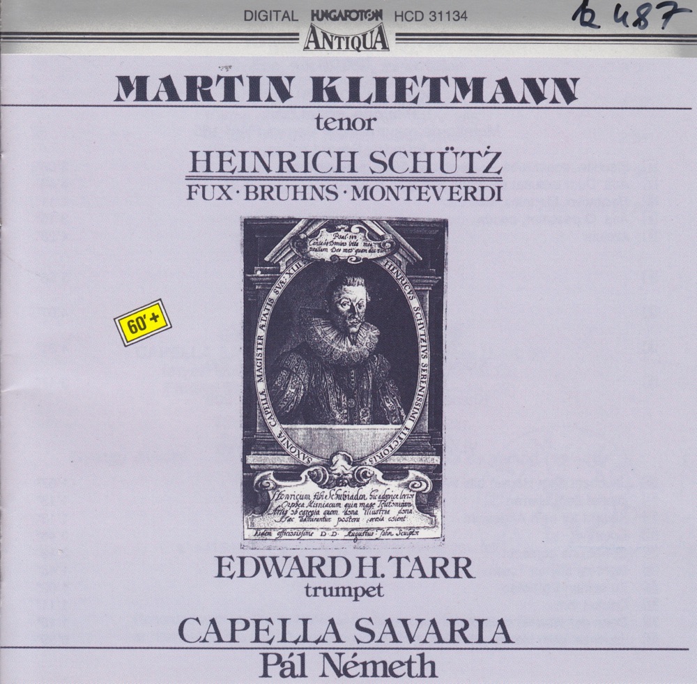 Обложка альбома «Tenor» — Capella Savaria, Edward H. Tarr & Pál Németh