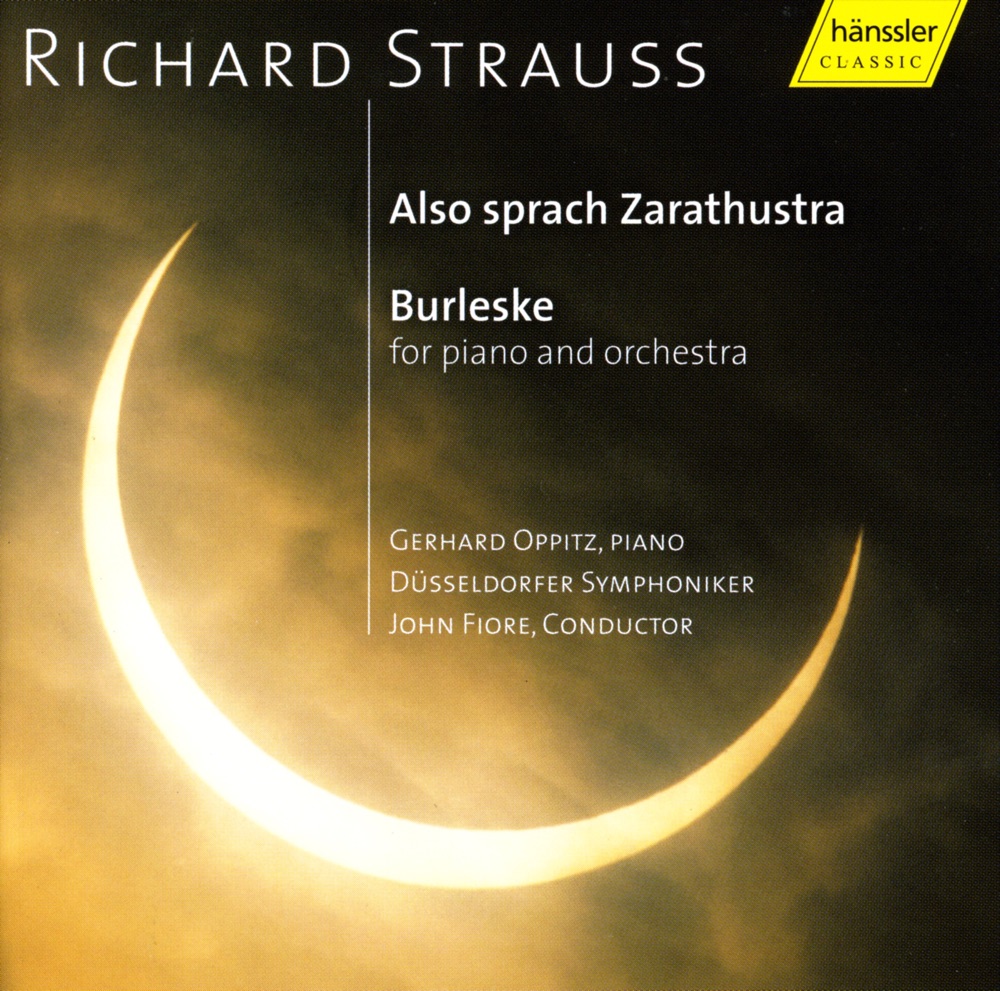 Обложка альбома «Strauss, R.: Also Sprach Zarathustra, Op. 30 - Burleske In D Minor, Trv 145» — John Fiore, Dusseldorf Symphony Orchestra & Gerhard Oppitz
