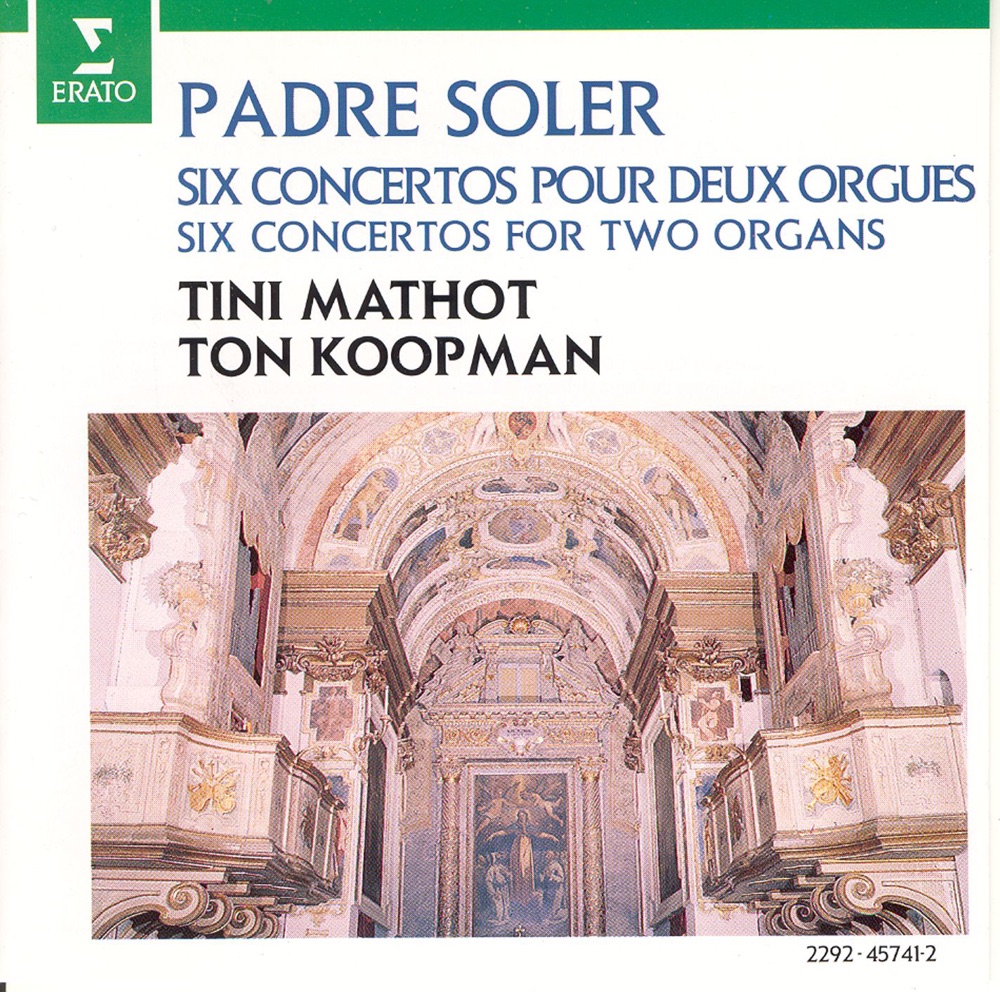 Обложка альбома «Soler: 6 Concertos for 2 Organs» — Tini Mathot & Ton Koopman