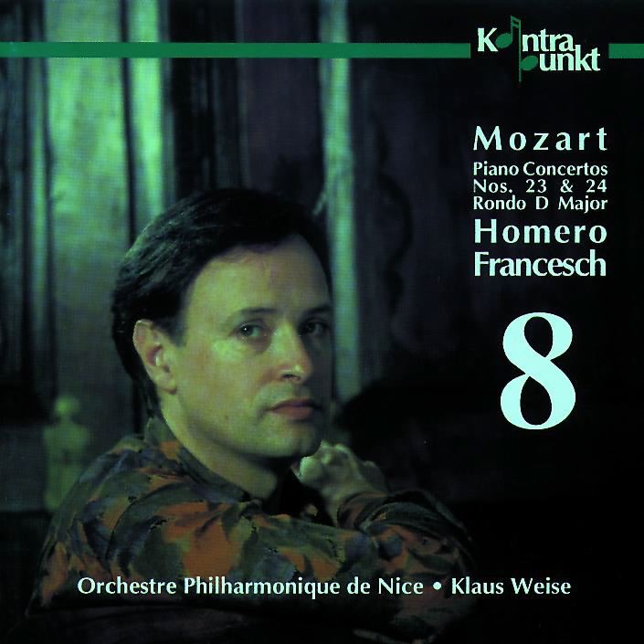 Обложка альбома «Mozart: Piano Concertos Nos. 23 & 24» — Homero Francesch, Klaus Weise & Orchestre Philharmonique de Nice