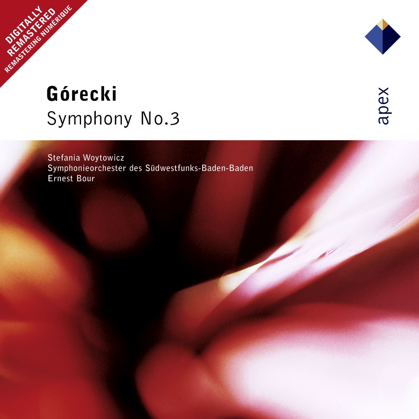 Górecki: Symphony No. 3 "Symphony of Sorrowful Songs" by Ernest Bour & Symphonieorchester des Südwestfunks-Baden-Baden album cover