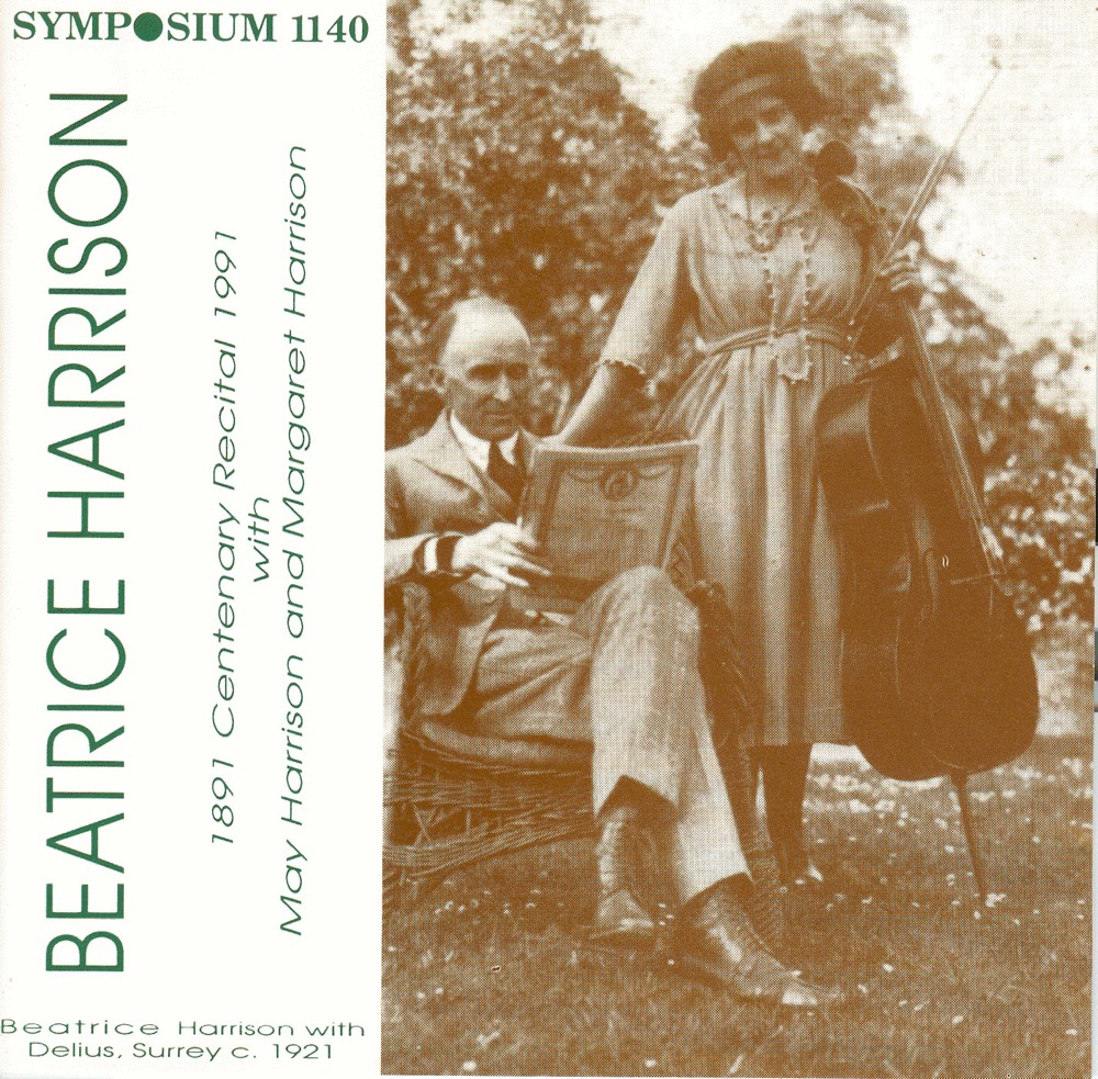 Обложка альбома «Beatrice Harrison (1919-192)» — Gerald Moore, Beatrice Harrison, Arnold Bax, May Harrison, Harold Craxton, Margaret Harrison & Reginald Paul