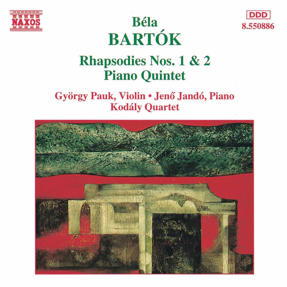 Обложка альбома «Bartok: Rhapsodies Nos. 1 and 2 - Piano Quintet» — Jenő Jandó, Gyorgy Pauk & Kodály Quartet