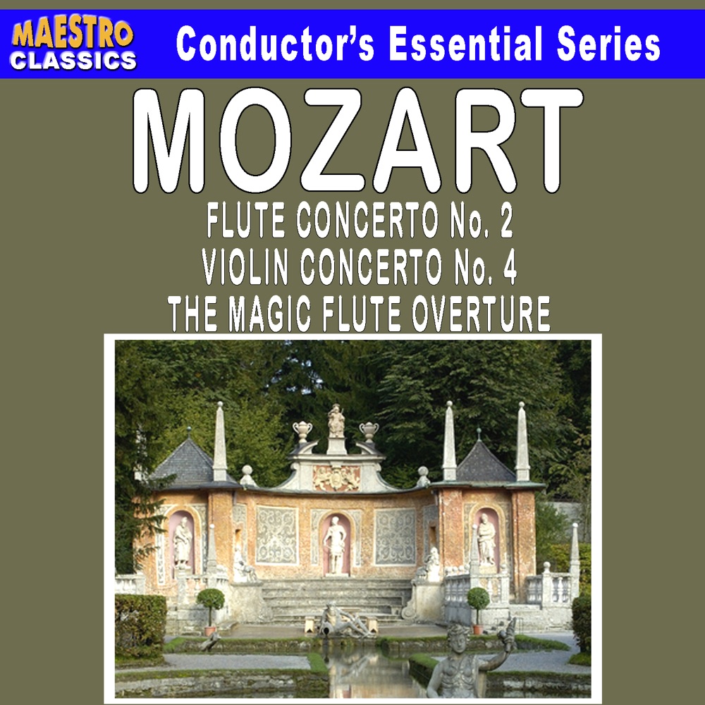 Обложка альбома «Mozart: Violin Concerto No. 4 - Flute Concerto No. 2 - The Magic Flute Overture» — Hans Reinartz, Hanspeter Gmür, Munich Symphony Orchestra & Wurzburg Camarata Academica Orchestra