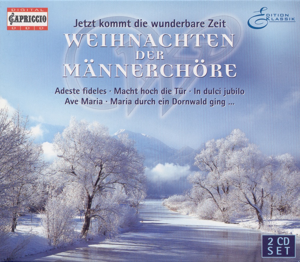 Обложка альбома «Christmas Choral Music - Dubinsky, F. - Bortniansky, D. - Schubert, F. - Schemelli, G. - Silcher, F. - Kletke, H. - Verstovskij, A.» — Montanara Choir, Harry Pleva, Kuno Alexander and His Orchestra, Moscow Rybin Choir, Ranten Male Quartet, Jorg-Peter Weigle, Leipzig Radio Chorus, male section, Ernst-Wolfgang Lauer, Manfred Ackermann, Wolfgang Isenhardt & Alexander Ioudenkov