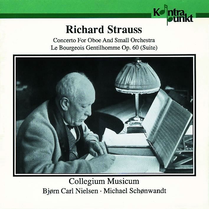 Обложка альбома «Strauss: Oboe Concerto & Le Bourgeois Gentilhomme» — Bjørn Carl Nielsen, Collegium Musicum & Michael Schønwandt