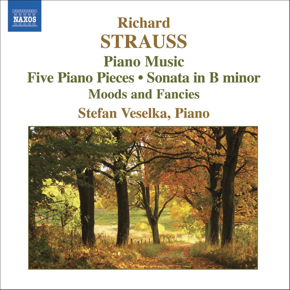 Обложка альбома «Strauss: Piano Sonata, 5 Piano Pieces & Stimmungsbilder» — Stefan Veselka