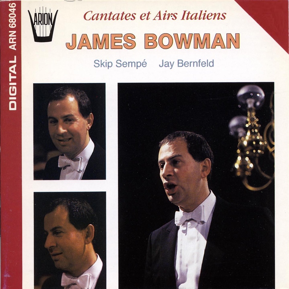 Обложка альбома «Airs italiens & cantates» — James Bowman, Skip Sempé & Jay Bernfeld