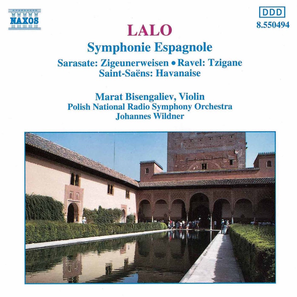 Обложка альбома «Lalo: Symphonie Espagnole - Sarasate: Zigeunerweisen - Ravel: Tzigane» — Marat Bisengaliev, Johannes Wildner & Polish National Radio Symphony Orchestra