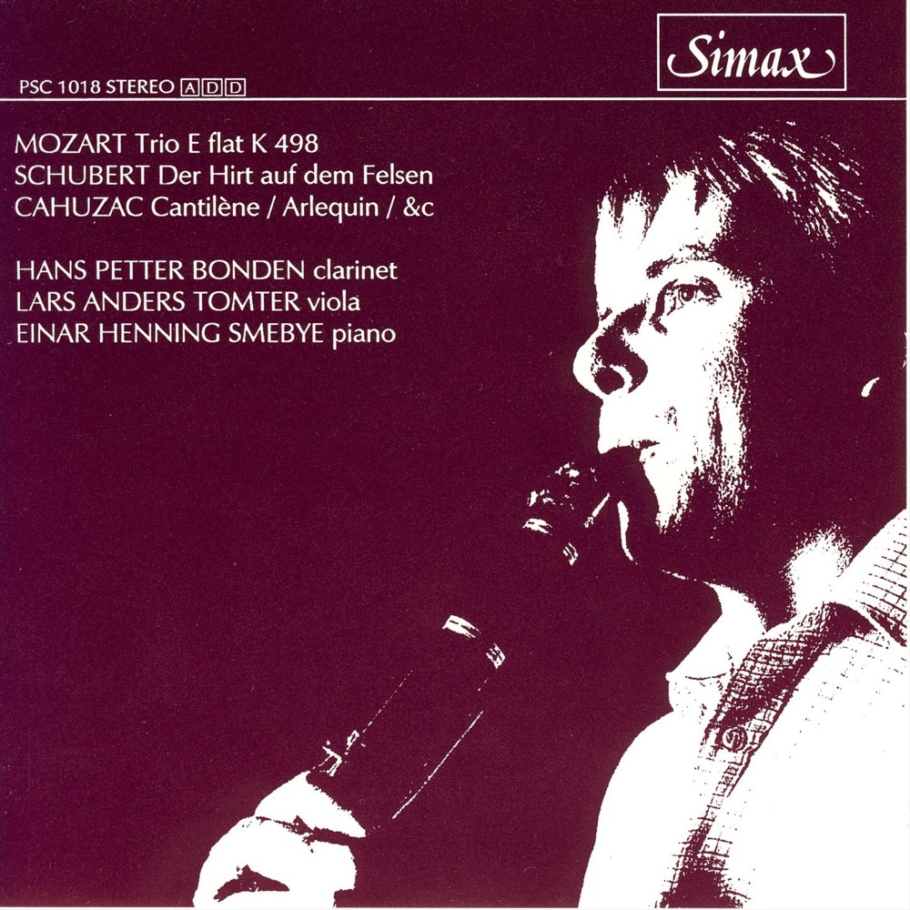 Обложка альбома «Mozart: Trio for Clarinet, Viola and Piano, E-Flat Major, K. 498 - Schubert: Der Hirt Auf Dem Frelsen - Cahuzac: Cantilène» — Einar Henning Smebye, Lars Anders Tomter & Hans Petter Bonden