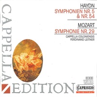 Haydn: Symphonies Nos. 5 & 54 - Mozart: Symphony No. 29 - Cappella Coloniensis & Ferdinand Leitner