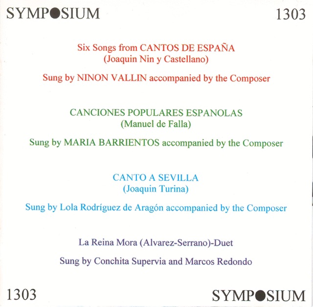 Songs of Spain (1928-1937)