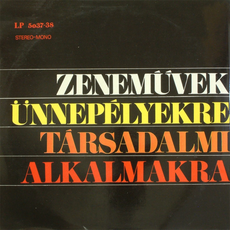 Zeneművek ünnepélyekre, társadalmi alkalmakra I.