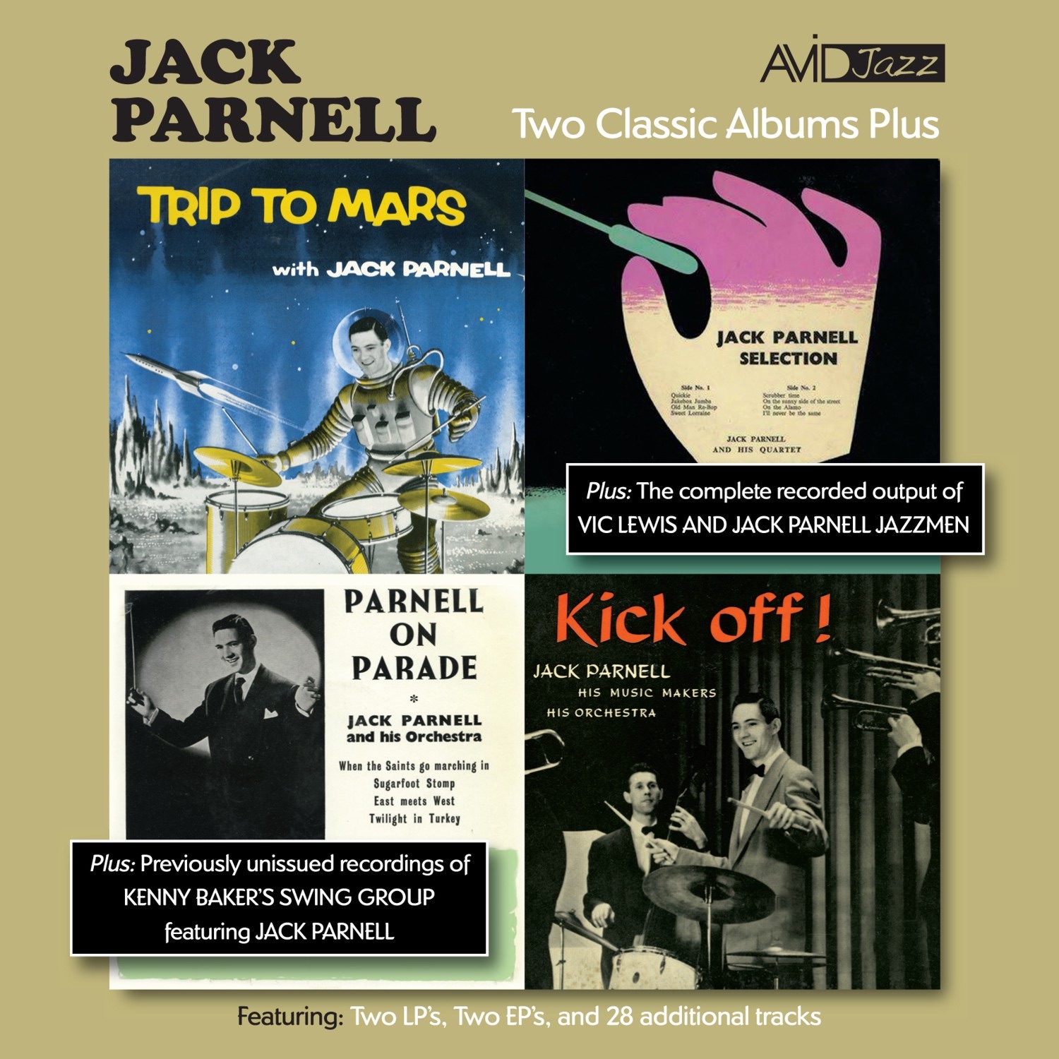 Two Classic Albums Plus Two Ep’s (Trip To Mars / Jack Parnell Selection / Parnell On Parade / Kick Off!) (Digitally Remastered)