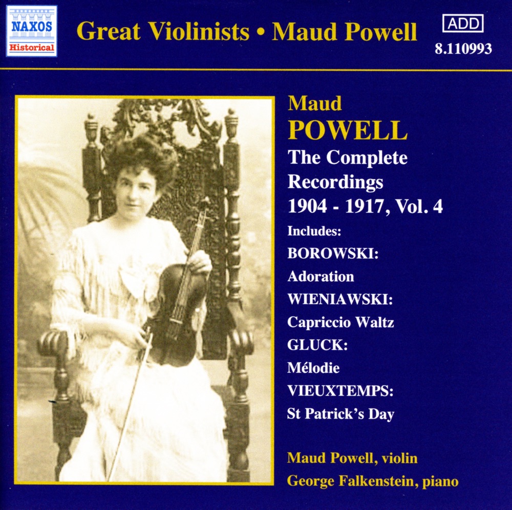 Обложка альбома «Powell, Maud: Complete Recordings, Vol. 4 (1904-1917)» — Maud Powell, George Falkenstein, Arthur Loesser, Francis Lapitino, Howard Rattay, Fruncillo, Rosario Bourdon, Studio Pianist, Studio harpist & Studio Orchestra