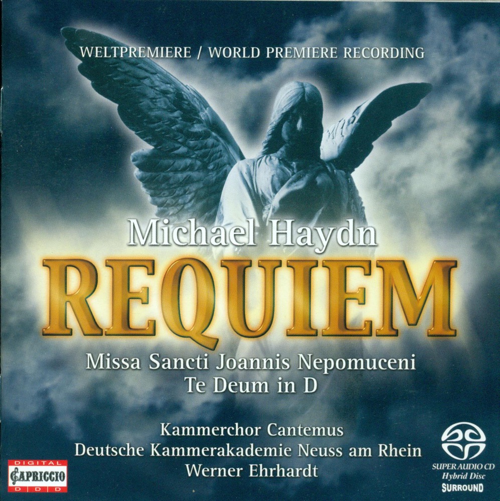 Обложка альбома «Haydn, M.: Requiem In C Minor - Missa Sancti Joannis Nepomuceni - Te Deum In D Major» — Cantemus, German Chamber Academy Neuss & Werner Ehrhardt