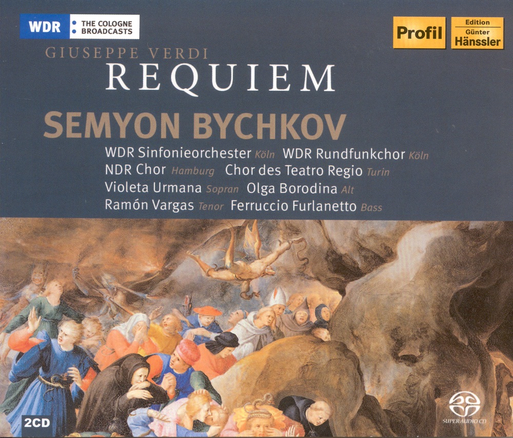 Обложка альбома «Verdi, G.: Messa Da Requiem» — Ramón Vargas, Ferruccio Furlanetto, Olga Borodina, Violeta Urmana, WDR Symphony Orchestra, Cologne West German Radio Chorus, NDR Choir & Turin Radio Chorus